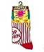 Oooh Yeah Women's Luxury Combed Cotton Crew Socks - Box O' Popcorn, Sock Size 9-11, Shoe Size 5-10