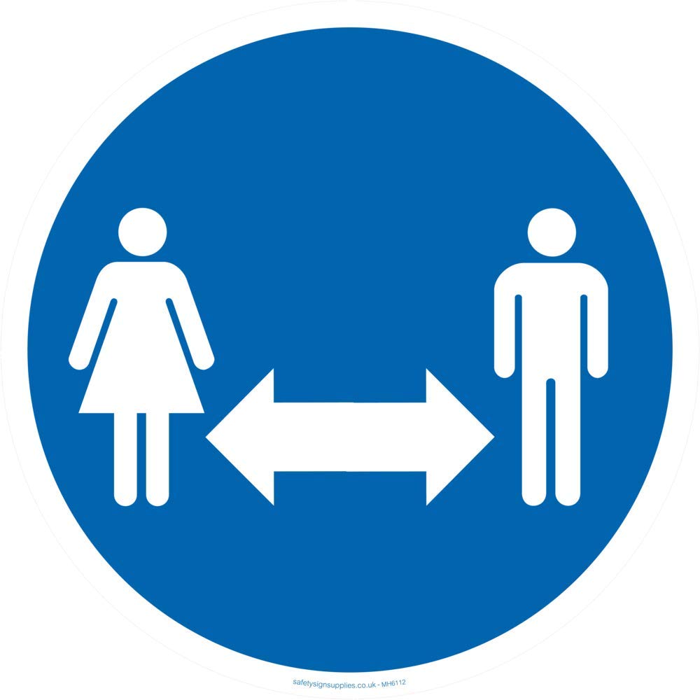 Social Distancing Sign with no 2m or distance number