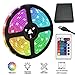 Entiqi LED Strip Lights Battery Powered, 6.5FT/2M RGB LED Light Strip SMD5050 60 LEDs Rope Lights Color Changing Flexible LED Strip Kit for Home Bedroom DIY Party Indoor Outdoor