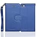 Navor iPhone Life Protective Deluxe Book Style Folio Wallet Leather Case for iPhone 5 & iPhone 5S ( Hot Blue )