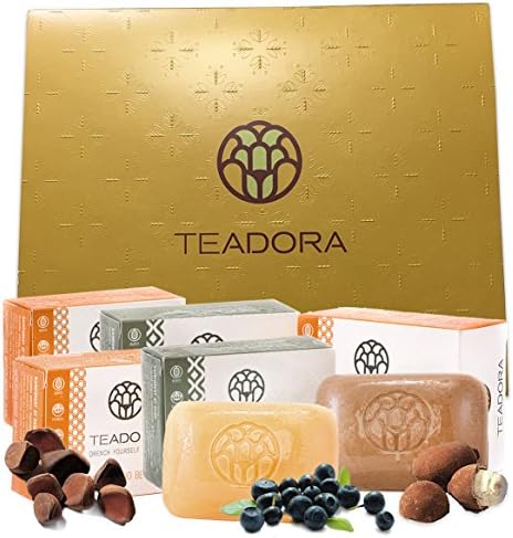 Teadora 5 Piece Perfect Pair Exfoliating/Toning Bar Body Scrub Gift Box