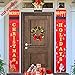 CHERIEY Merry Christmas Banner Outdoor Indoor Christmas Decorations, Porch Sign Banner Farmhouse Christmas Decor Hanging Front Door Banner for Home Wall Decor