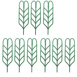 exttlliy plástico forma de hoja Planta apoyo DIY jardín Mini ...