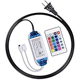 iHomy Power Adapter, Transformers, Power Supply For SMD 3528 5050 LED Strip Lights, Output 12V DC, 5A Max, 60 Watt Max with 24Key IR Remote Controller