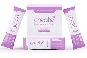 Create Single Serve Creatine Monohydrate Powder – 5g Creapure Creatine | Redefining Strength, Energy & Recovery | Sugar-Free, Vegan, Non-GMO | Mixed Berry | 30 Portable Packets