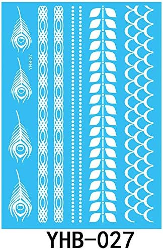 zgmtj Waterproof black and white lace. White hanna tattoo sticker YHB-027 14.8 * 21cm