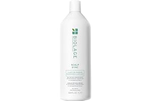 Biolage Scalp Sync Clarifying Shampoo - Residue & Buildup Remover, For Oily Scalp, With Fermented Tea & Glycolic Acid, Vegan & Paraben-Free, Packaging May Vary