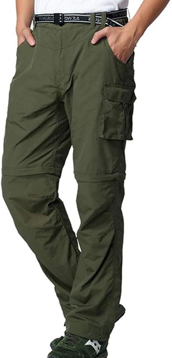 WEIWEI Summer Outdoor Zip Off Shorts Men's Stretch Breathable Cargo