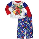 SGI Apparel Little Boys' Lego Ninjago 2 Piece Pajamas, Blue/Red, 10/12