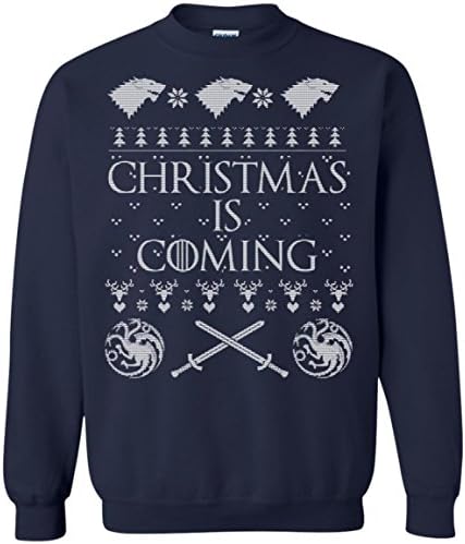 Christmas Is Coming Game of Thrones Parody Ugly Christmas Sweater Unisex Sweatshirt