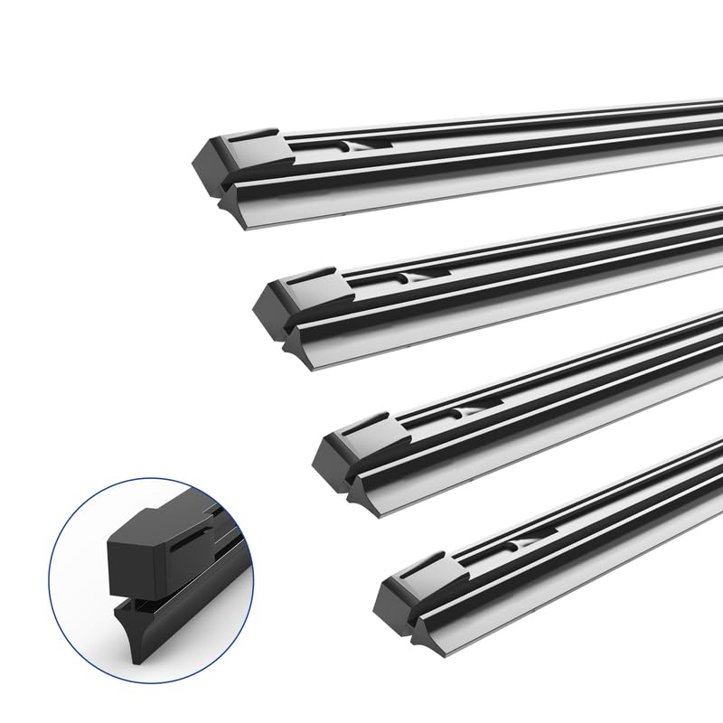 Photo 1 of Wiper Blade Refill, 22 Inch Wipers Refill Replacement Compatible with Cadillac, Chevrolet, GMC Natural Rubber Windshield Wiper Blades Refill (Pack of 4)