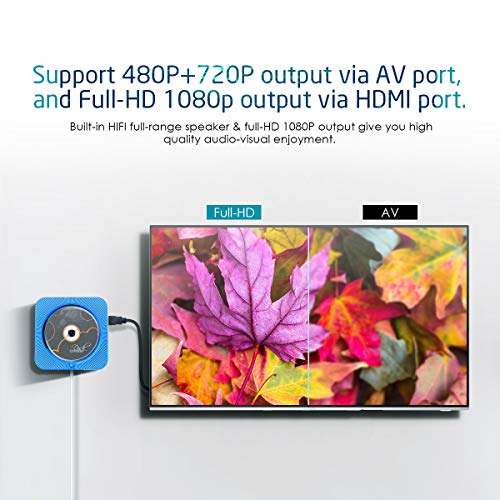 image for DVD Player, Wrcibo CD & DVD Player with HDMI 1080P Output for TV, Pull