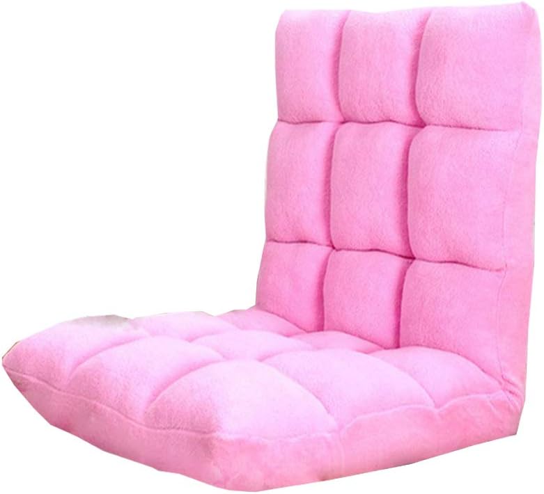 waot Adjustable Floor Chair Sofa Recliner Lounge Home Essential/lovers Folding Sofa a Lazy Man Sofa (Pink)