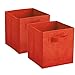 Heselian Foldable Cloth Storage Cube Basket Bins Organizer,storage bins 2 RED