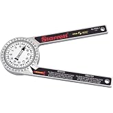 Starrett ProSite Miter Protractor, 7" Narrow Aluminum | With Two Laser Engraved Scales, Ideal for Carpenters, Plumbers, and DIY Home Improvement, 505A-7