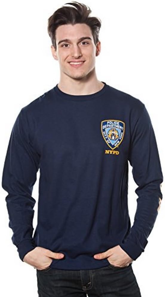 NYPDAdult Long Sleeve Tee with Logo Patch