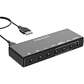 Cubilux 7.1 USB Surround Sound Card- 48KHz-384KHz Sample Rate for Headphones, Full Aluminum Alloy USB A External Sound Card for Laptop PC-Supports Line-in &amp; Stereo Mic in