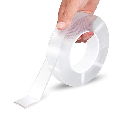 Voetex Zone 3 Meter Double Sided Adhesive Silicon Tape, Transparent Adhesive Heavy Duty,