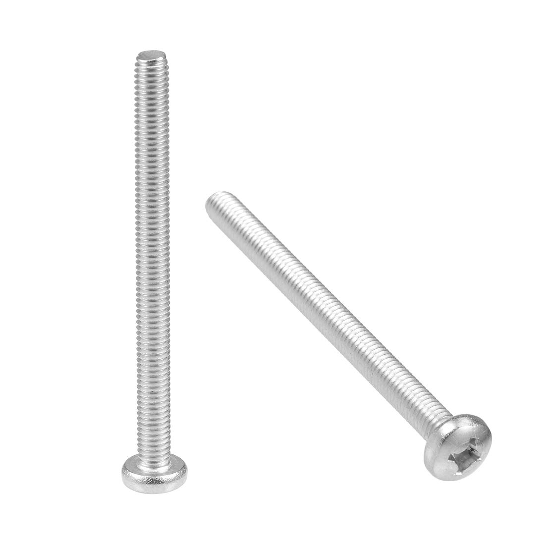 sourcing map M6x75mm Machine Screws Pan Phillips Cross Head Screw 304 Stainless Steel Fasteners Bolts 5Pcs