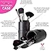 Aesthetica Pro Black Makeup Brush Case – Versatile Make up Brush Holder / Organizer with 3-Way Design