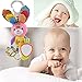 Seprovider Baby Toys, Colorful Rabbit Infant Stroller Toys Washable Squeaker Car Toys, Kids Hanging Toy for Crib with Rattle Ring, Mirror for Self Discovery, Teethers