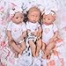 Paradise Galleries Sweet Swaddlers Reborn Trio, Triplets & Baby Doll Twins Set, 16 inch Newborn Preemie Babies Safety Tested for 6+