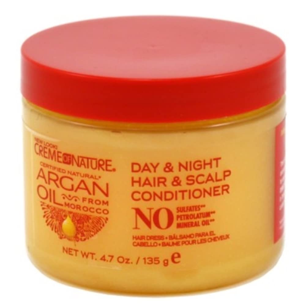 Creme Of Nature Argan Oil Day Night Hair and Scalp Conditioner,135 g,Deep Navy/Red