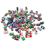 yueton 100pcs Assorted Colors 10×7mm Tube Shape Polymer Clay Beads