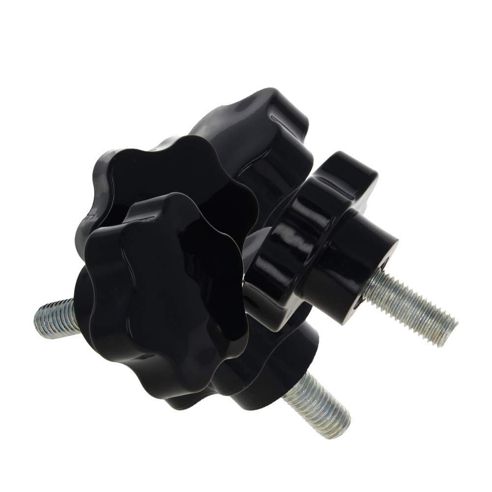 MroMax Clamping Handle Gripandles Screw Knobs Handgrips Star Knob M12 × 30mm Male Thread 5pcs
