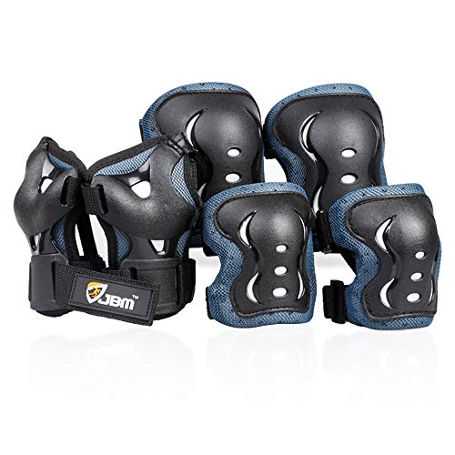 JBM Kids Knee Pads and Elbow Pads with Wrist Guards and Adjustable