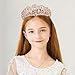 Exacoo Rose Gold Tiara for Women Queen Crown Rhinestone Headband Crystal Bride Crowns and Tiaras Hair Accessories for Prom Party Pageant Princess Wedding