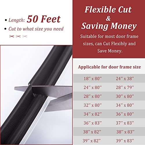 50 Feet Door Weather Stripping VShaped "Q" Foam Kerf Weather Stripping