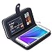 Galaxy Note 5 Case, TabPow Wave Zipper Cash Slot Series - [Card Slots][Button Closure] Flip PU Leather Wallet Case Cover with Detachable Magnetic Hard Case for Samsung Galaxy Note 5, Black