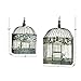 Deco 79 88016 2-Piece Metal Square Bird Cage Set