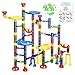 FUN LITTLE TOYS 154PCS Marble Run Set Toys for Kids, Gravity Marbles Maze Tower Building Blocks 98 Plastic Pieces 56 Glass Marbles, Marble Race Track Rolling Game, Educational Learning STEM Toy Gift