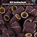 AIRSEE 300PCs #180 Fine Professional Sanding Bands Sand Buffers Sanders Electric Nail Drill Bits Colorful Safety 2 Mandrels 3/32