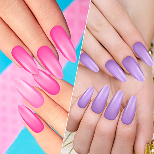 864 Pieces 36 Sets Short Coffin Press On Nails False Nails 2 Kinds Press On Nail False Nails Glossy Color Full Cover Artificial Nail Colorful Tips For Nail Art Salon Mixed Color Pricepulse