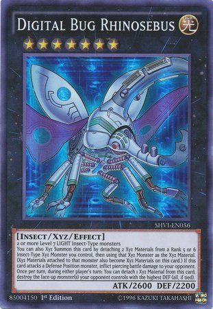 Yu-Gi-Oh! - Digital Bug Rhinosebus (SHVI-EN056) - Shining Victories - 1st Edition - Super Rare