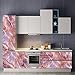 AMAZING WALL Pink Marble Sticker Wall Decor Contact Paper Film DIY Home Decoration Living Room Bedroom 15.7x70.87