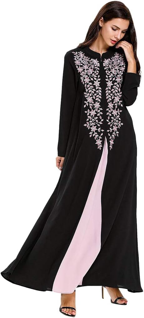 Muslim Dress Dubai Kaftan for Women Long Sleeve Long Dress Abaya Islamic Clothing Girls Arabic Caftan