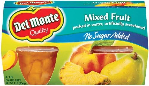 Del Monte Mixed Fruit 4 -4 oz (4 PACK)