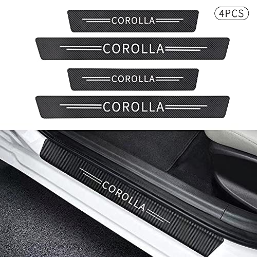 Modifier 4Pcs/Set,Toyota Corolla Car Door Sill Plate Protectors,Carbon