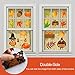Tifeson Fall Thanksgiving Window Clings - Thanksgiving Decorations Autumn Leaves Window Sticker (74 PCS) - Window Decal Thanksgiving Party Decor