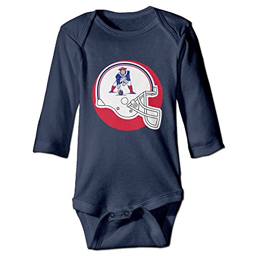 DETED New England Pat Patriot Cute Newborn Baby Climb Romper Navy
