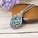Bonnie Handmade Wire Necklace Natural Stone Agate Women's Art Jewelry-Wire Wrap Pendant (Style 3)