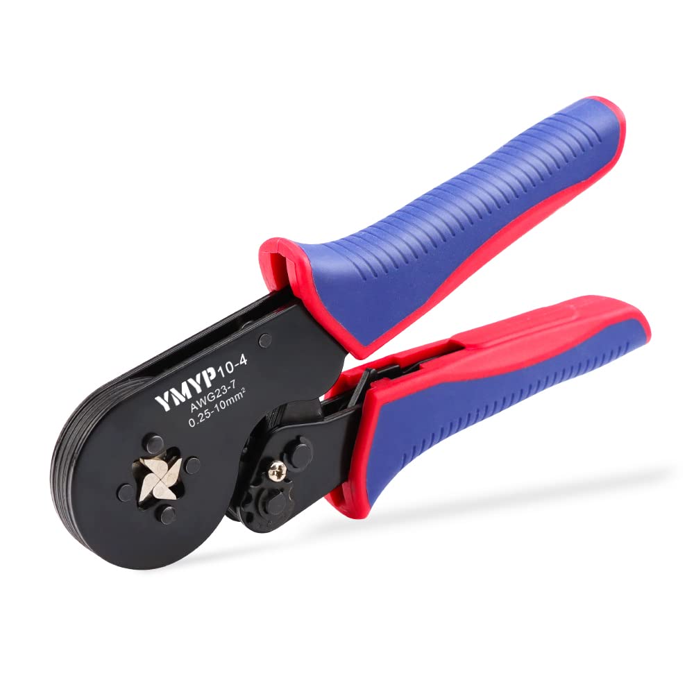 YMYP Ferrule Crimping Tool AWG 23-7, Square Crimper for End-Sleeves Terminal - Self-Adjusting Racheting Tool