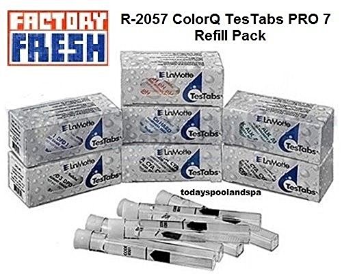 LaMotte ColorQ Pro 7 TesTabs Pool Water Test Kit Testing Tablets and Test Tubes Refill Pack