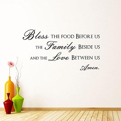 43" Bless This Food Before Us The Family Beside Us And The Love Between Us Wall Decal Sticker Art Mural Home D¡§?cor Quote