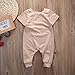 hirigin Newborn Boy Girl Hamburger Pattern Apricot Short Sleeve Button Romper (12-18months, Apricot)