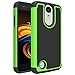 Birsppy for LG Aristo Case, LG Phoenix 3 Case, LG Fortune Case, LG Rebel 2 LTE Case, LG Risio 2 Case, LG K8 2017 Case, OEAGO [Shockproof] Hybrid Dual Layer Defender Protective Case Cover (Green)